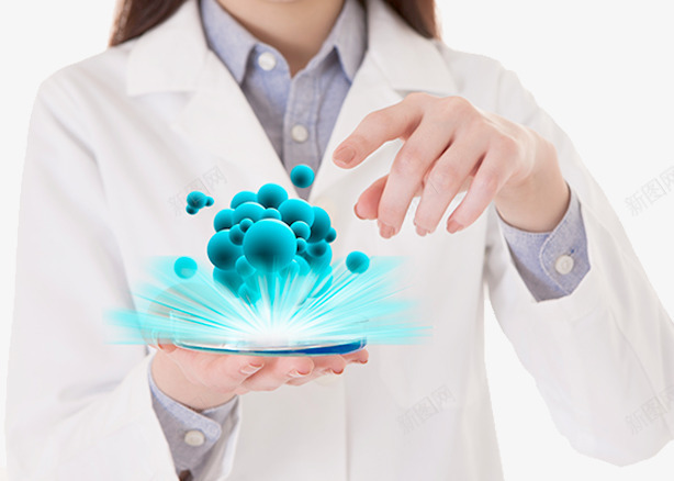 生物科技png免抠素材_新图网 https://ixintu.com 生物技术 研究人员 细胞 蓝色科技