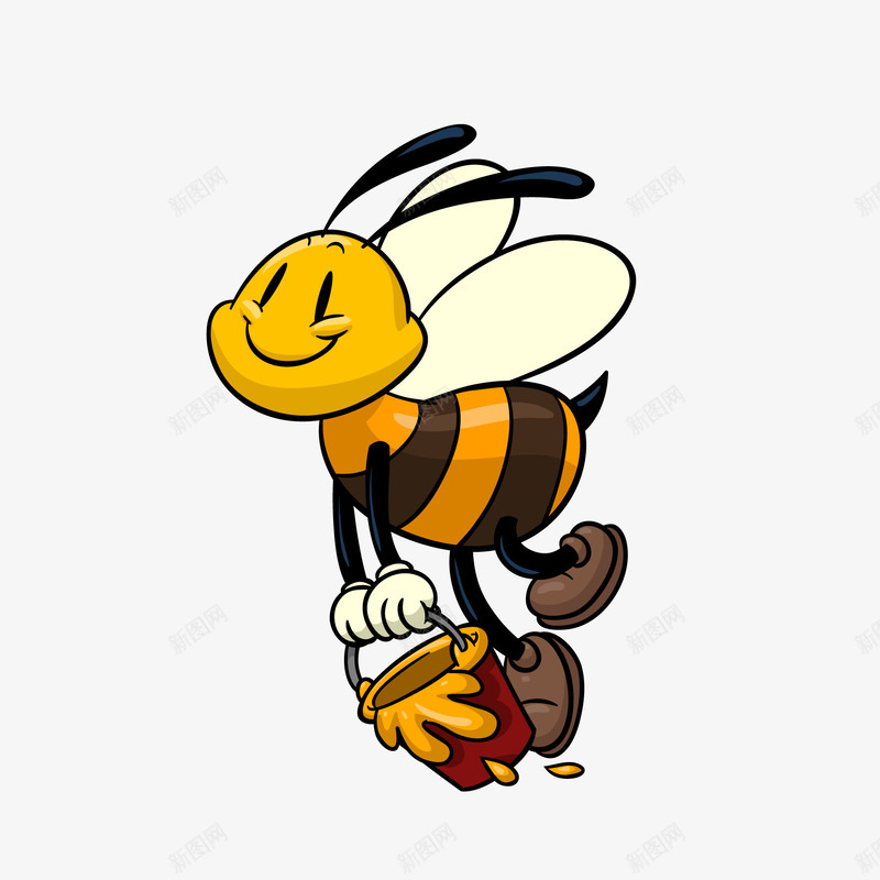 采蜜的小蜜蜂矢量图ai免抠素材_新图网 https://ixintu.com 勤劳的小蜜蜂 卡通 微笑 昆虫设计 矢量图 蜂类 采蜜 飞翔 黄色