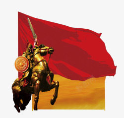 古代战马古代战马红旗高清图片