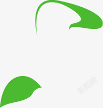 绿色创意手绘花卉素材