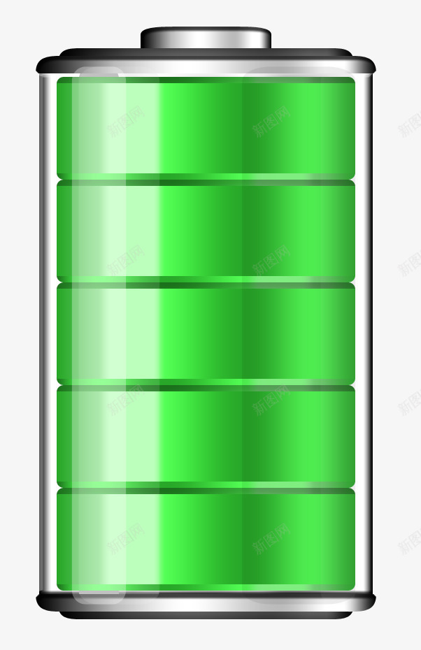 满格绿色电池png免抠素材_新图网 https://ixintu.com 满格 电池 电量 电量格 绿色