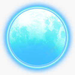 中秋明月蓝色月亮素材
