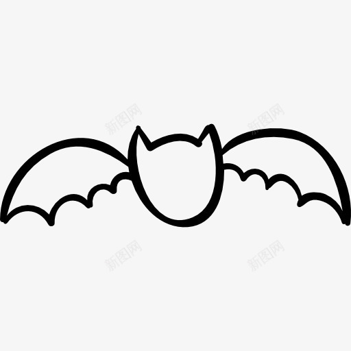 蝙蝠的轮廓图标png_新图网 https://ixintu.com 具翅 动物 概述 正面视图 翅 蝙蝠 轮廓 飞行