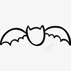 具翅蝙蝠的轮廓图标高清图片