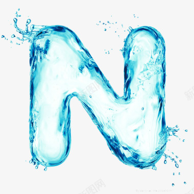 水纹字母N图标图标