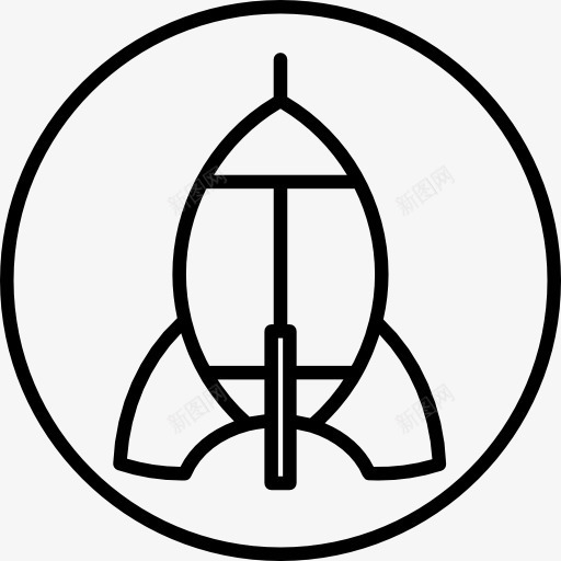 火箭船的轮廓圆背景图标png_新图网 https://ixintu.com 太空船 太空船的轮廓 火箭 火箭船的轮廓 运输