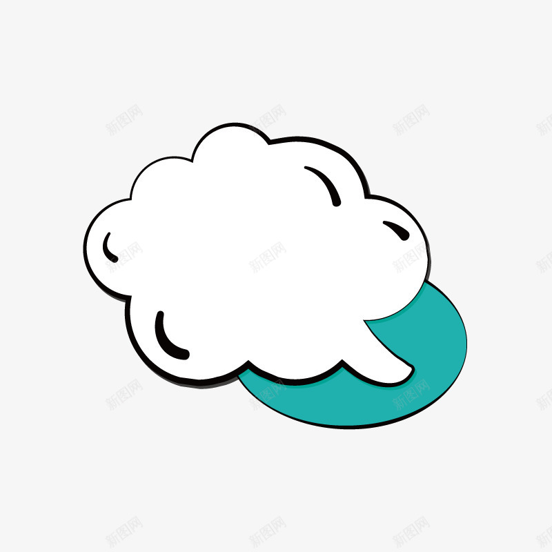 蓝色云朵对话框矢量图ai免抠素材_新图网 https://ixintu.com 云朵 图案矢量 对话框 手绘对话框 打折 新品上市 蓝色对话框 矢量图