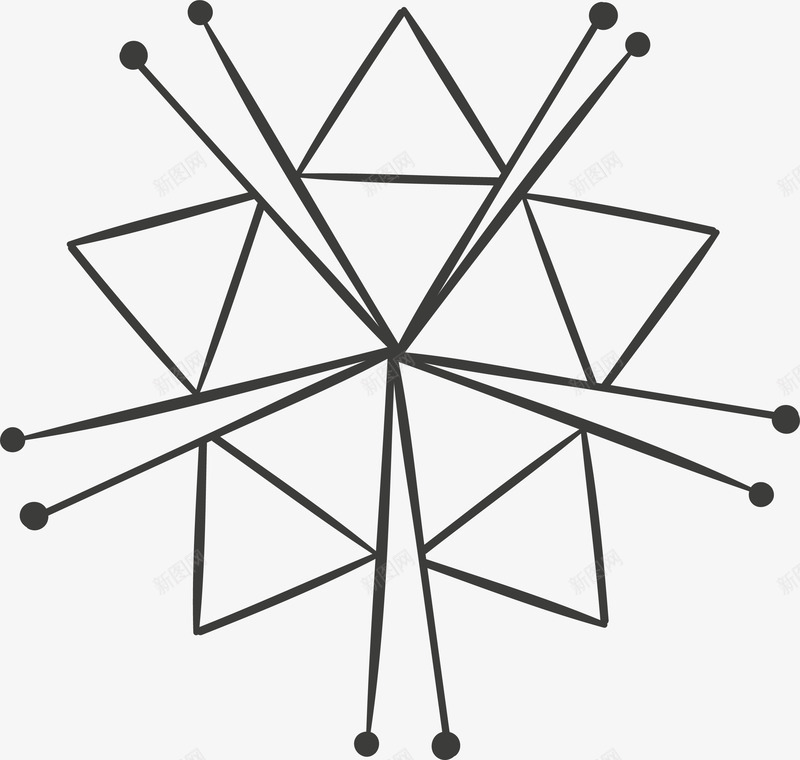 创意五角星手绘线条矢量图图标ai_新图网 https://ixintu.com 五角星 几何形状 几何形状图形 圆形线条 基本形状 手绘线条 矢量图