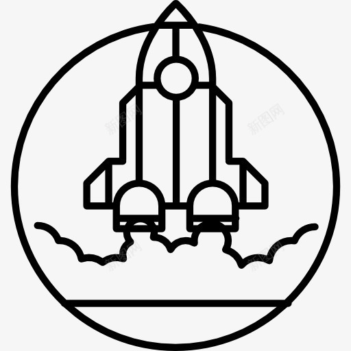 火箭在发射阵地的轮廓图标png_新图网 https://ixintu.com 太空船 太空船发射 太空船的轮廓 火箭 火箭发射 火箭的轮廓 火箭船的轮廓 运输