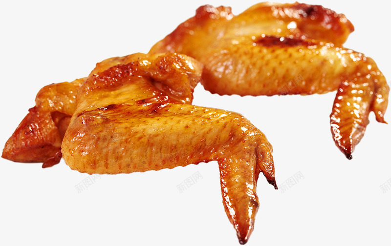 烤鸡翅png免抠素材_新图网 https://ixintu.com 一对鸡翅 新奥尔良烤翅 烤鸡翅图片免费下载 红色 美味 装饰图案 食品