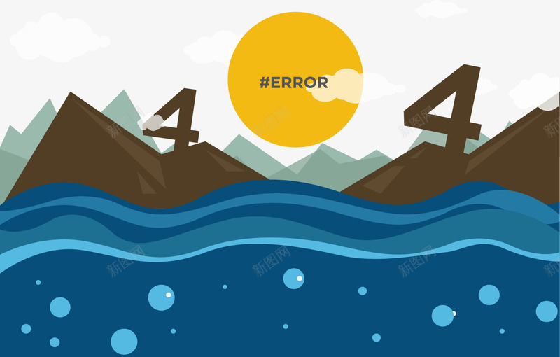 海洋小岛404错误信息矢量图ai免抠素材_新图网 https://ixintu.com 404 信息 小岛 海洋 网站 错误 矢量图