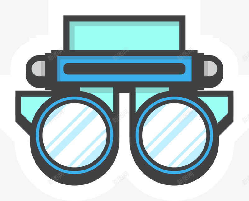 蓝色闪耀眼科仪器png免抠素材_新图网 https://ixintu.com 保护眼睛 全球爱眼日 检测仪表 眼睛 眼科仪器 视力