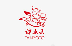 餐饮品牌谭鱼头logo标志图标高清图片