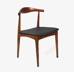 牛角椅实木餐椅素材