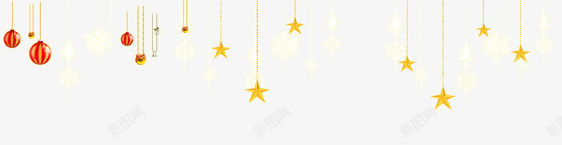 圣诞节装饰psd免抠素材_新图网 https://ixintu.com 吊坠 圣诞节 圣诞节常用素材 星星 装饰