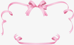 粉色蝴蝶结丝带背景边框素材
