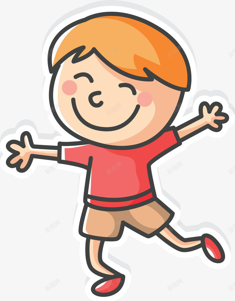 儿童节开心的小男孩png免抠素材_新图网 https://ixintu.com 傻笑男孩 儿童节 可爱小男孩 喜悦 开心的小男孩 手舞足蹈 男孩贴纸