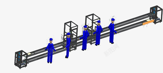 生产线图案png免抠素材_新图网 https://ixintu.com 工厂工业 流程图 生产线 生产车间