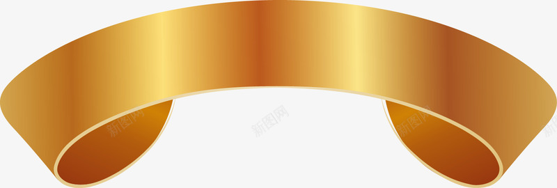 金色飘带矢量图图标ai_新图网 https://ixintu.com 丝带图标 创意丝带 彩色丝带 时尚标签 高档金色丝带标签 矢量图
