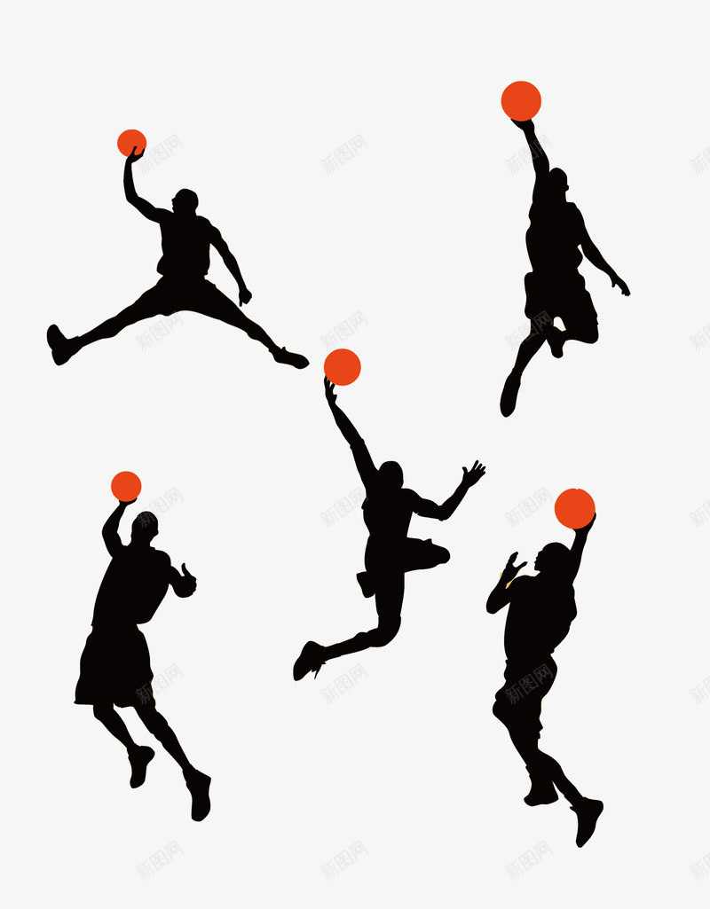 篮球比赛任务图标psd_新图网 https://ixintu.com 篮球比赛黑色图标扣篮动作