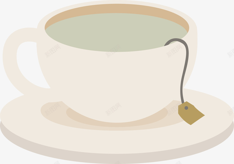 卡通白色茶杯png免抠素材_新图网 https://ixintu.com 卡通手绘 咖啡杯 水杯 空杯 茶杯 茶袋