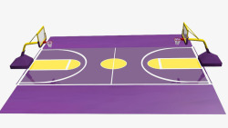 紫色塑胶场地紫色篮球场地高清图片