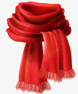羊绒围巾红色冬天羊绒围巾矢量图高清图片