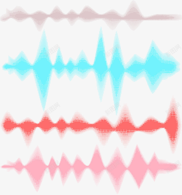 彩色波浪纹路矢量图ai免抠素材_新图网 https://ixintu.com 光波纹路 声波 声波纹 矢量可编辑 矢量图 矢量图案