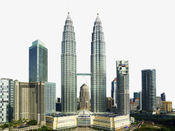 马来双子塔建筑群高清图片