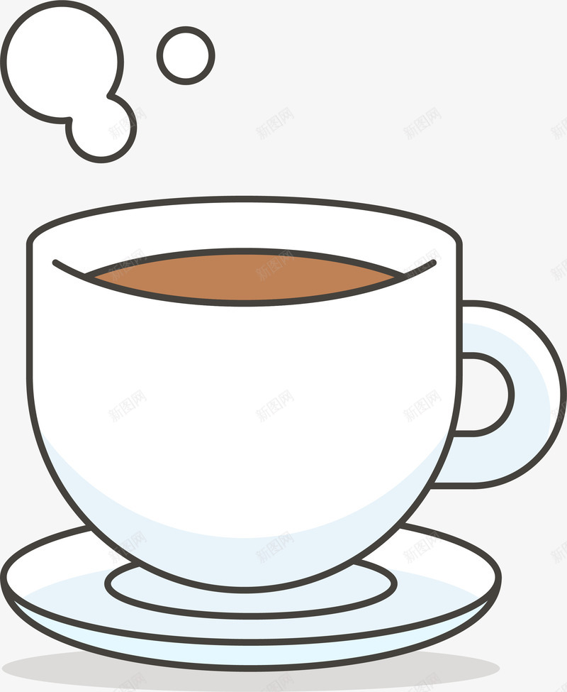 白色咖啡杯png免抠素材_新图网 https://ixintu.com 卡通手绘 可爱 咖啡 插画贴纸 白色瓷盘
