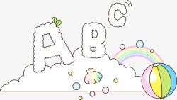 ABC彩虹素材