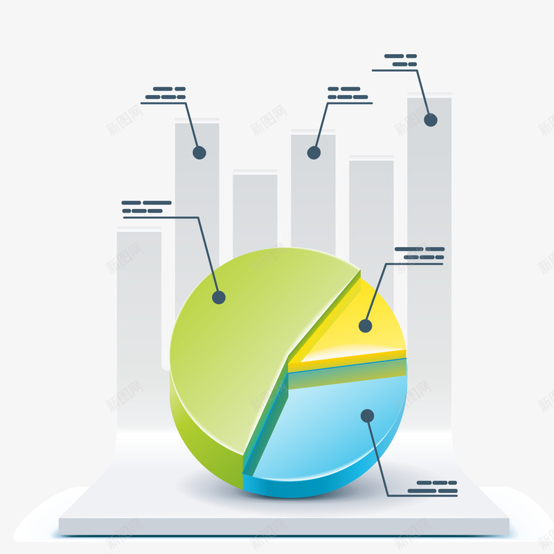 卡通数据图表矢量图ai免抠素材_新图网 https://ixintu.com PPT 分析 商务 图表设计 数据设计 统计 矢量图