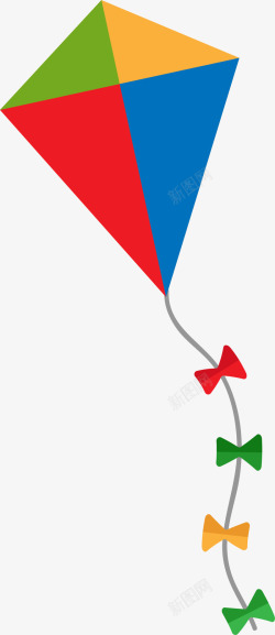 彩色儿童节飞行风筝素材