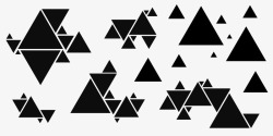 黑色三角形图素材
