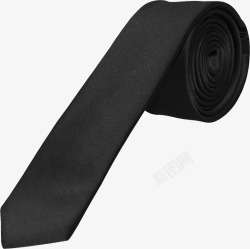 黑色男士折叠领带素材