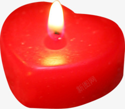 蜡烛红色心形素材