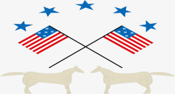美国国旗片矢量图素材