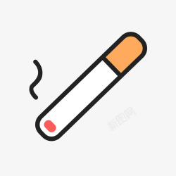 香烟图标彩色手绘香烟元素矢量图图标高清图片