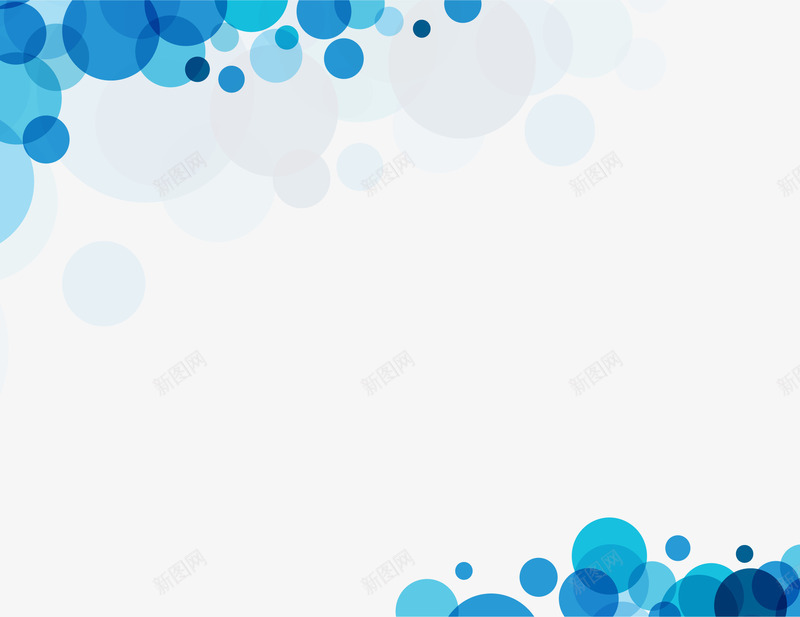 蓝色扁平化圆形边框矢量图eps免抠素材_新图网 https://ixintu.com 几何 扁平化 矢量素材 蓝色 边框装饰 矢量图