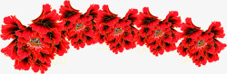 红色花朵婚庆素材