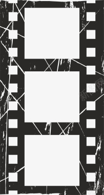 黑色复古电影胶卷图标图标