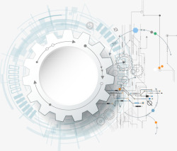 精美齿轮背景矢量图素材