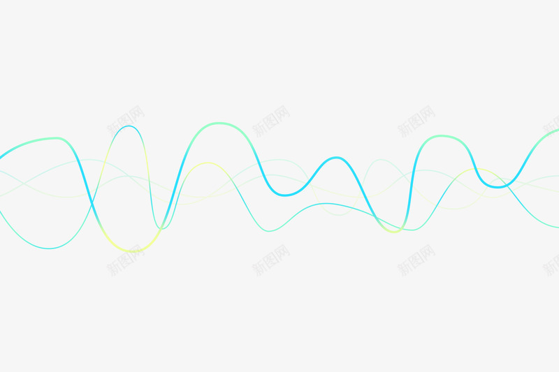 彩色声波曲线psd免抠素材_新图网 https://ixintu.com 动感 声波 声波纹 曲线 曲线图案 音乐