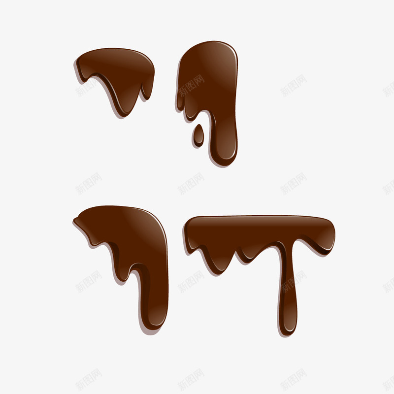 咖啡巧克力流淌效果矢量图ai免抠素材_新图网 https://ixintu.com 咖啡 巧克力 效果 流淌 矢量图