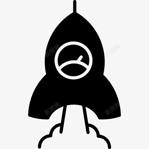 太空船的轮廓与车速启动图标png_新图网 https://ixintu.com 发射 太空船 测速仪概述 火箭 运输 速度计