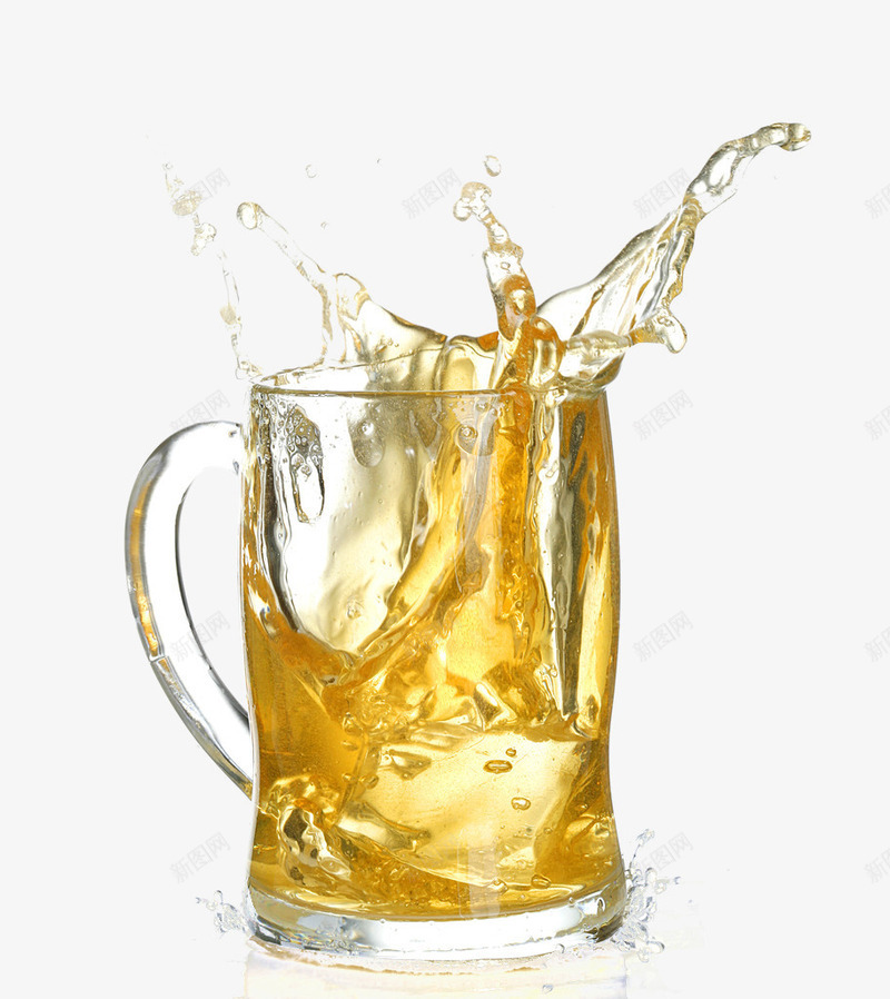 黄啤一杯啤酒玻璃杯png免抠素材_新图网 https://ixintu.com 啤酒 玻璃杯