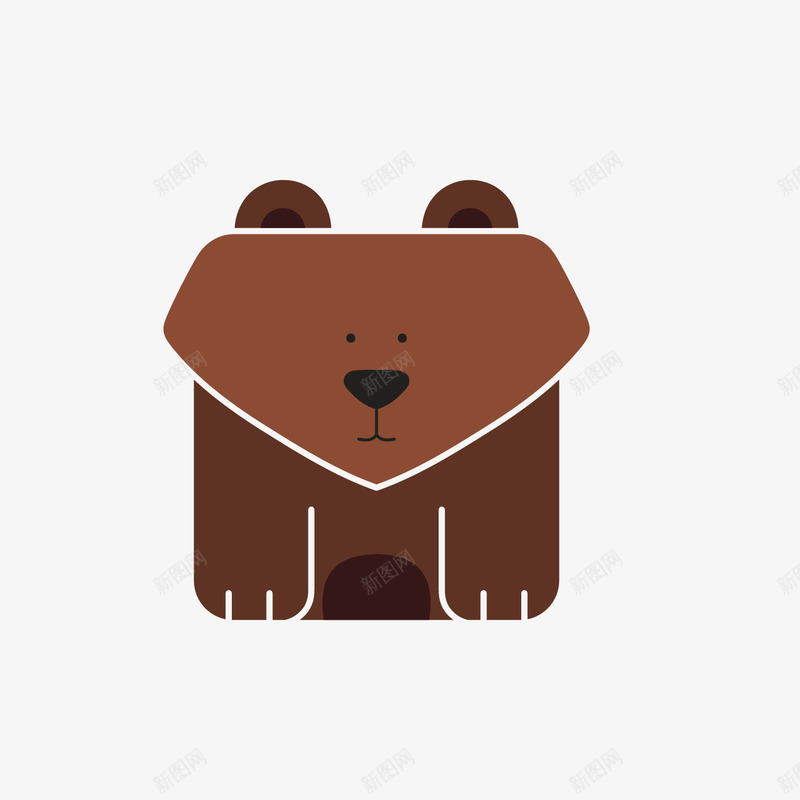 棕熊可爱创意卡通动物png免抠素材_新图网 https://ixintu.com 创意 创新 卡通 可爱 小动物 棕熊 棕色 深色 特别 独特 设计感