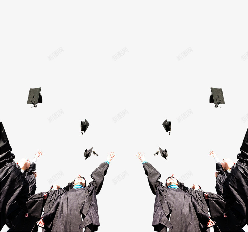 毕业季人物插画背景png免抠素材_新图网 https://ixintu.com 人物 博士帽 放松 毕业季 海报 高考