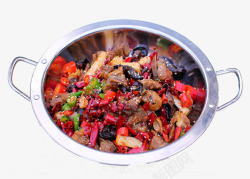 干锅排骨传统美食高清图片