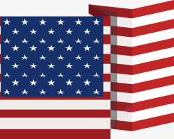 卡通美国国旗矢量图素材